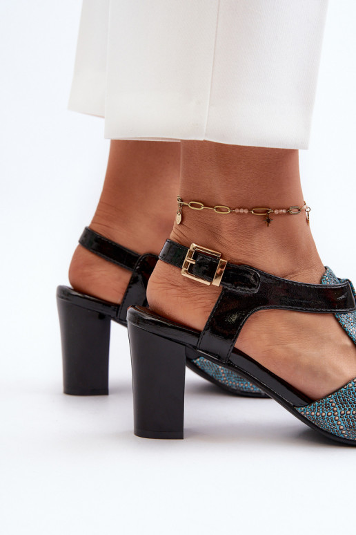 Sieviešu basenes no eko ādas Tirkīza Queenmarie Sieviešu basenes no eko ādas Tirkīza Queenmarie