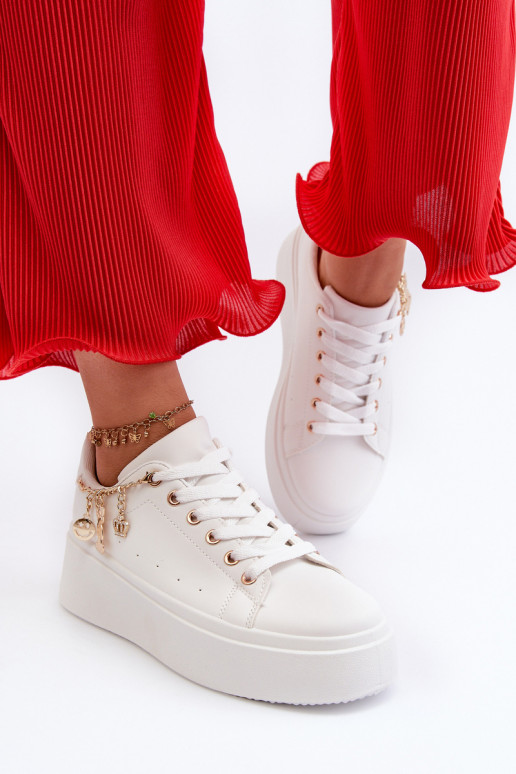 Sneakers modeļa apavi   ar platformu  baltas krāsas Tivissa Sneakers modeļa apavi   ar platformu  baltas krāsas Tivissa