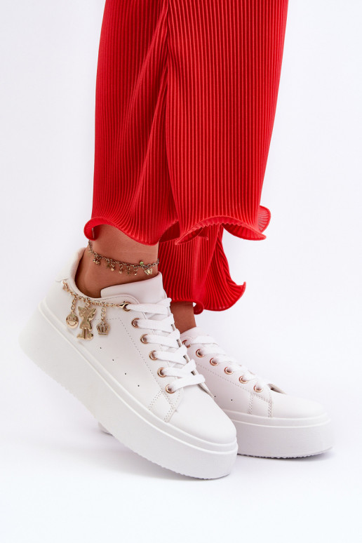 Sneakers modeļa apavi   ar platformu  baltas krāsas Tivissa Sneakers modeļa apavi   ar platformu  baltas krāsas Tivissa