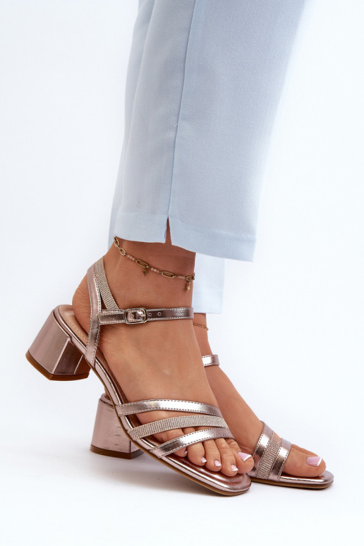 Sieviešu basenes  no eko ādas Sergio Leone SK046 Zelta krāsas Sieviešu basenes  no eko ādas Sergio Leone SK046 Zelta krāsas