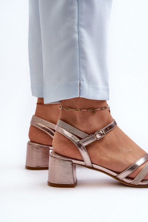 Sieviešu basenes  no eko ādas Sergio Leone SK046 Zelta krāsas Sieviešu basenes  no eko ādas Sergio Leone SK046 Zelta krāsas