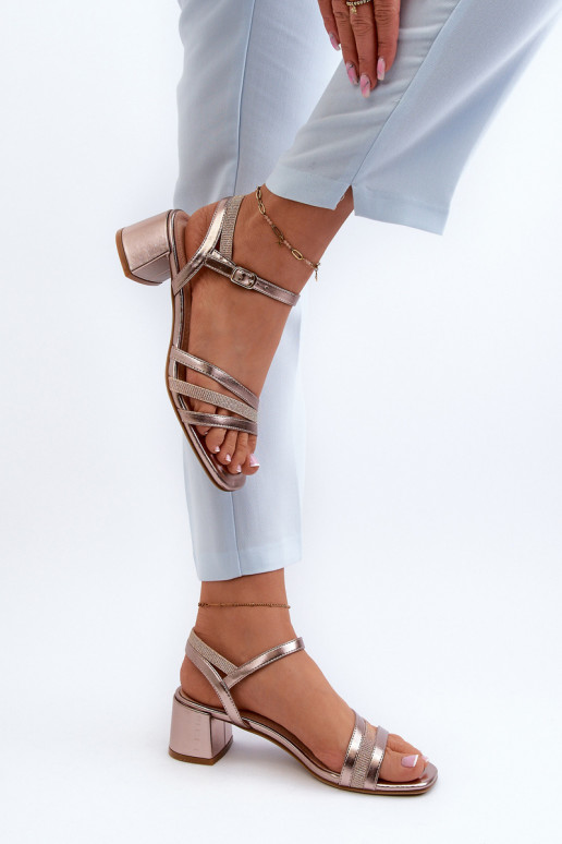 Sieviešu basenes  no eko ādas Sergio Leone SK046 Zelta krāsas Sieviešu basenes  no eko ādas Sergio Leone SK046 Zelta krāsas