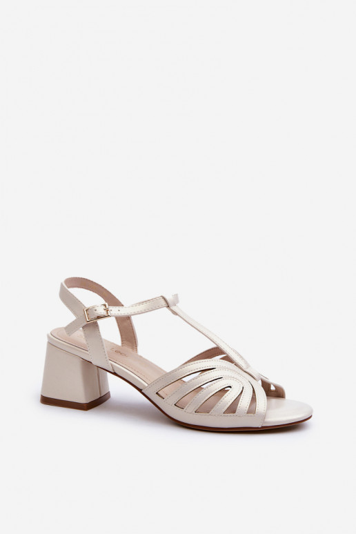 Elegantas augstpapēžu sandales Sergio Leone SK880 perlamutra