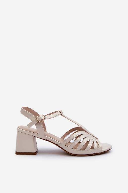 Elegantas augstpapēžu sandales Sergio Leone SK880 perlamutra