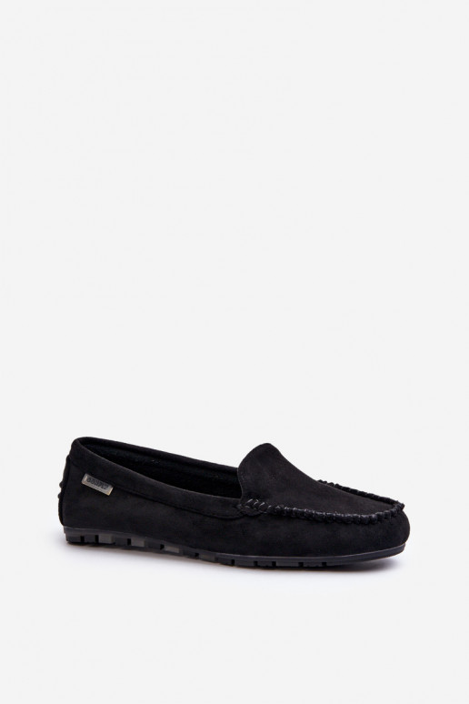 Sieviešu mokasīni, kas izgatavoti no Eco Suede Black Amrutia