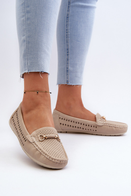 sieviešu mokasīni  ar ornamentiem smilšu krāsas Kaydance sieviešu mokasīni  ar ornamentiem smilšu krāsas Kaydance