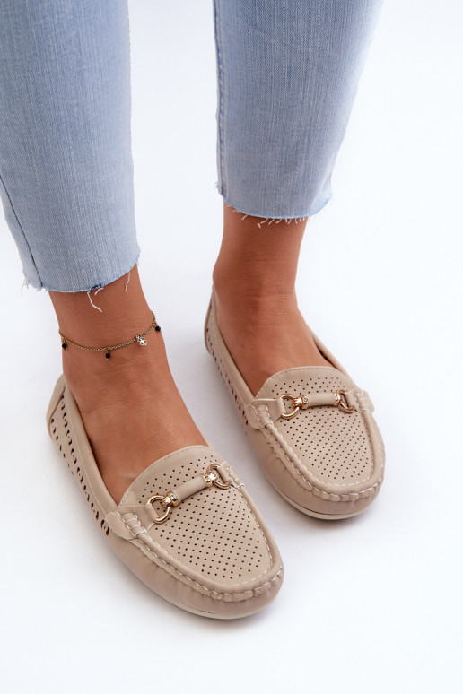 sieviešu mokasīni  ar ornamentiem smilšu krāsas Kaydance sieviešu mokasīni  ar ornamentiem smilšu krāsas Kaydance