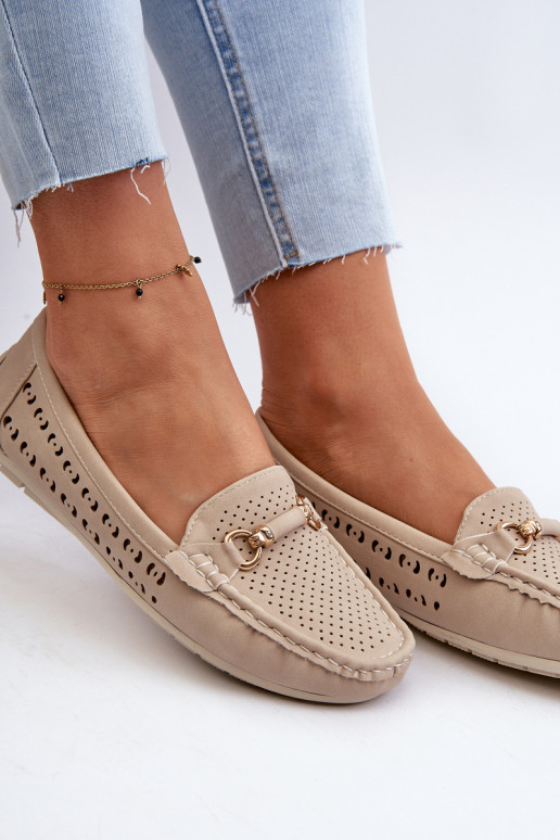 sieviešu mokasīni  ar ornamentiem smilšu krāsas Kaydance sieviešu mokasīni  ar ornamentiem smilšu krāsas Kaydance