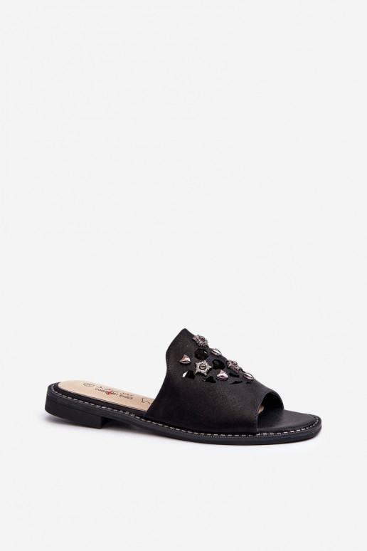 spīdīgs Sieviešu basenes  S.Barski KV27-063 melnas krāsas spīdīgs Sieviešu basenes  S.Barski KV27-063 melnas krāsas