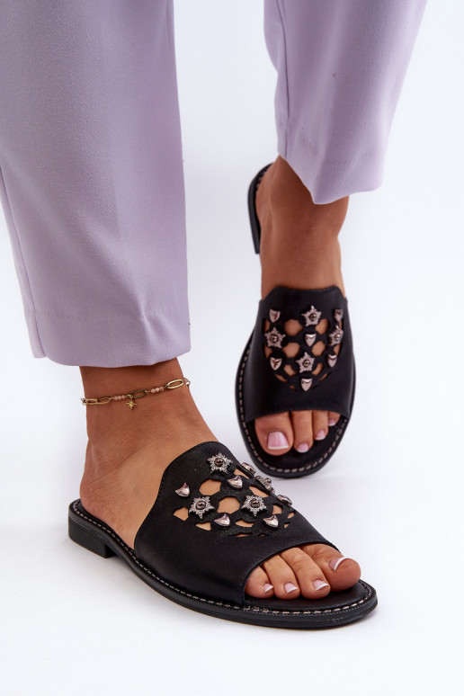 spīdīgs Sieviešu basenes  S.Barski KV27-063 melnas krāsas spīdīgs Sieviešu basenes  S.Barski KV27-063 melnas krāsas