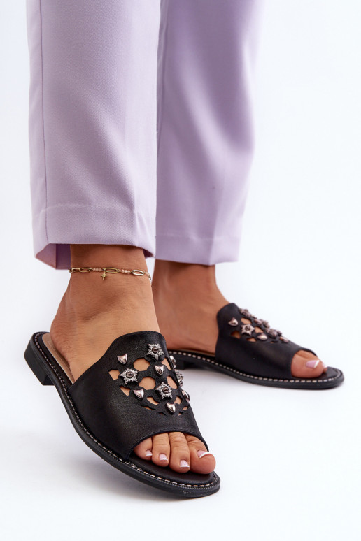 spīdīgs Sieviešu basenes  S.Barski KV27-063 melnas krāsas spīdīgs Sieviešu basenes  S.Barski KV27-063 melnas krāsas