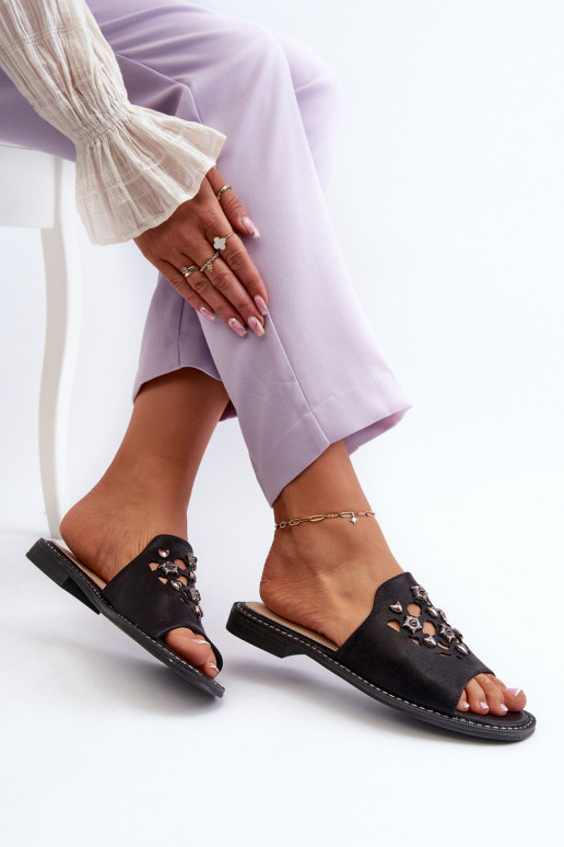 spīdīgs Sieviešu basenes  S.Barski KV27-063 melnas krāsas spīdīgs Sieviešu basenes  S.Barski KV27-063 melnas krāsas