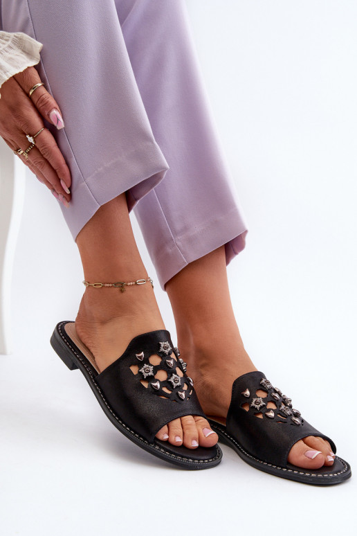 spīdīgs Sieviešu basenes  S.Barski KV27-063 melnas krāsas spīdīgs Sieviešu basenes  S.Barski KV27-063 melnas krāsas