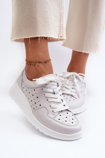 Sneakers modeļa apavi  Dabīgas ādas Pelēkas krāsas S.Barski LR482 2