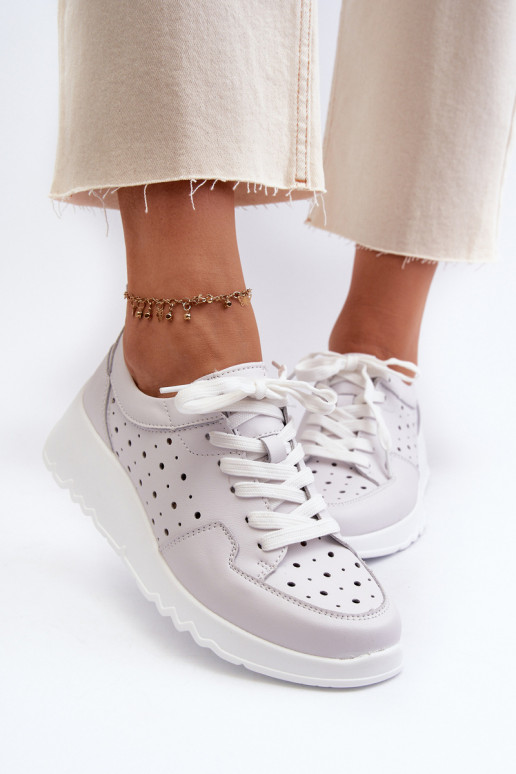 Sneakers modeļa apavi  Dabīgas ādas Pelēkas krāsas S.Barski LR482 Sneakers modeļa apavi  Dabīgas ādas Pelēkas krāsas S.Barski LR482