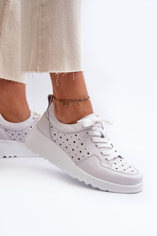 Sneakers modeļa apavi  Dabīgas ādas Pelēkas krāsas S.Barski LR482 Sneakers modeļa apavi  Dabīgas ādas Pelēkas krāsas S.Barski LR482