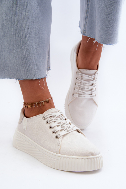 sieviešu puszābaki MEMORY FOAM SYSTEM BIG STAR NN276001 baltas krāsas sieviešu puszābaki MEMORY FOAM SYSTEM BIG STAR NN276001 baltas krāsas