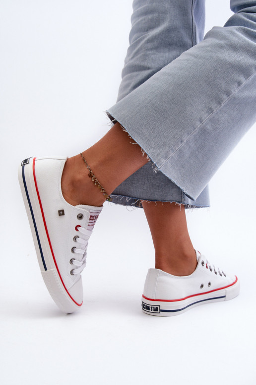 sieviešu puszābaki Big Star NN274656 HI-POLY SYSTEM baltas krāsas