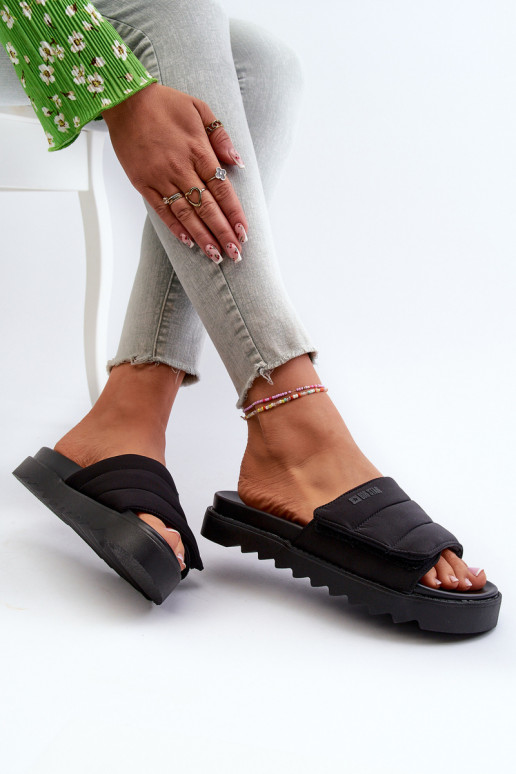 Čības ar platformu Big Star NN274772 melnas krāsas