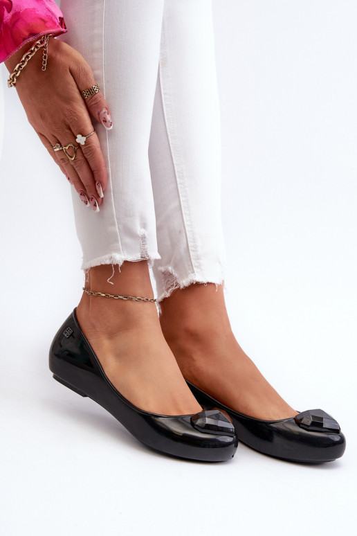 Balerīnas ar sirsniņām  NN285011 melnas krāsas