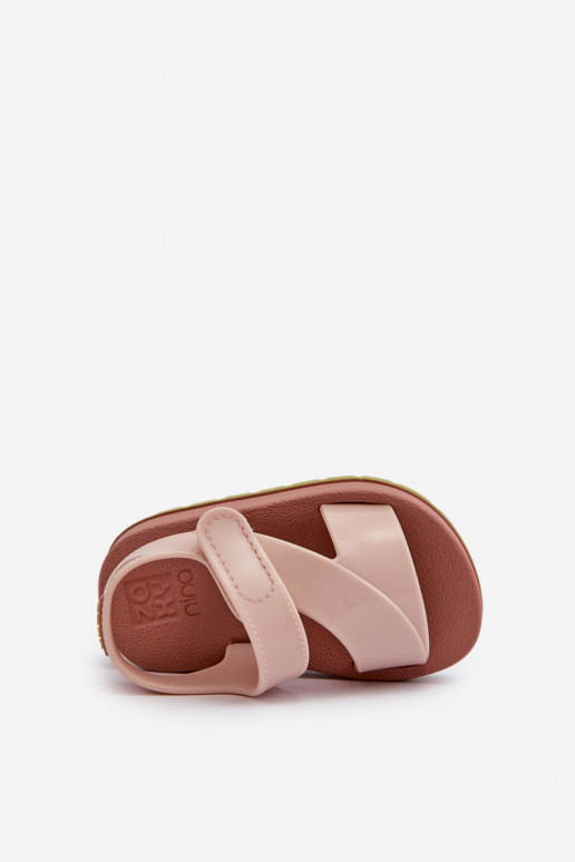 Bērnu sandales ar lipīgām aizdarēm   LL385002 Gaiši sārtas krāsas