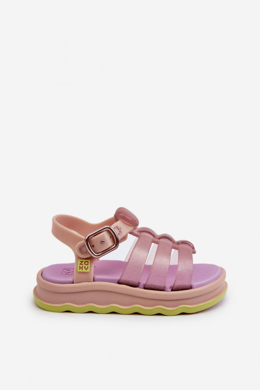 Bērnu sandales ar lipīgām aizdarēm  NN385020 Violeta krāsa Bērnu sandales ar lipīgām aizdarēm  NN385020 Violeta krāsa