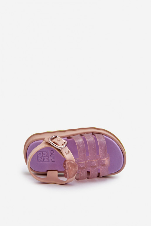 Bērnu sandales ar lipīgām aizdarēm  NN385020 Violeta krāsa Bērnu sandales ar lipīgām aizdarēm  NN385020 Violeta krāsa