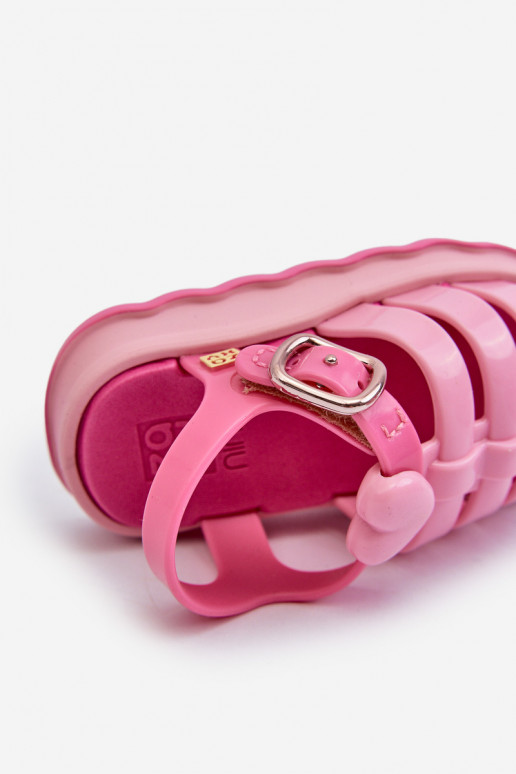 Bērnu sandales ar lipīgām aizdarēm  NN385018 Rozā krāsas