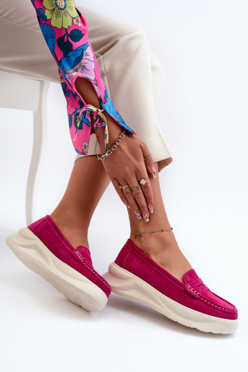 zamšādas   Mokasīni rozā krāsas Filidia 2