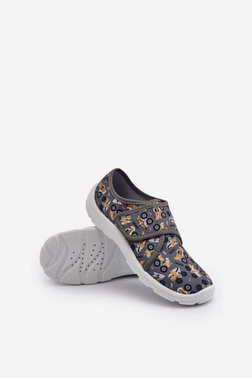 Ērtas čības bērnu ar lipīgām aizdarēm Befado 974Y552 Pelēkas krāsas Ērtas čības bērnu ar lipīgām aizdarēm Befado 974Y552 Pelēkas krāsas