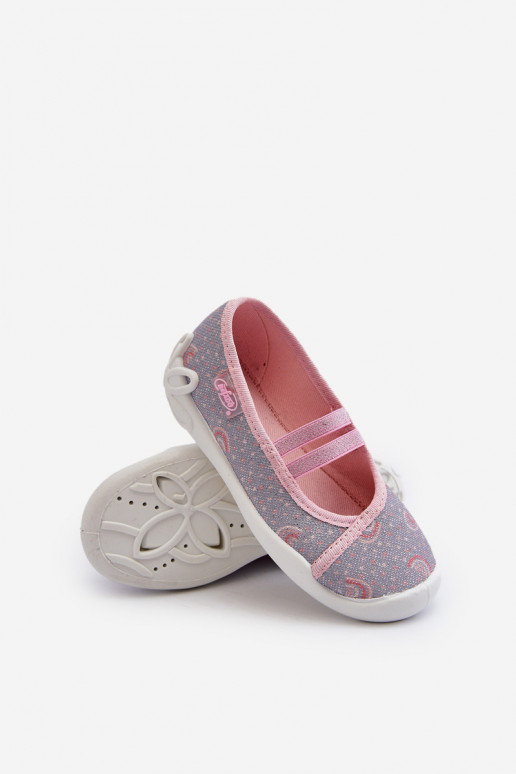 Čības Balerīnas We Wzorki Befado 116X328 Pelēkas krāsas-Rozā krāsas