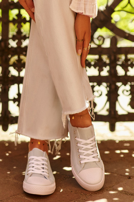 Auduma Klasiska modeļa sporta apavi ar līdzenu zoli piparmētras krāsas Lennabella