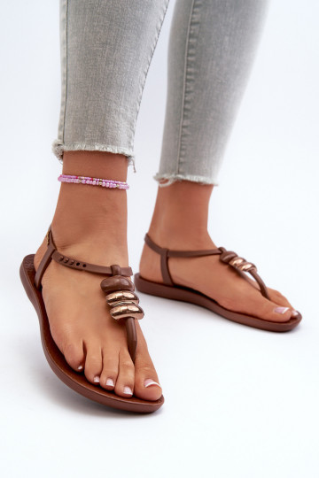 līdzenas zoles basenes modernas iešļūcenes 83507 Ipanema Class Blown Up Sandal Fem brūnas krāsas