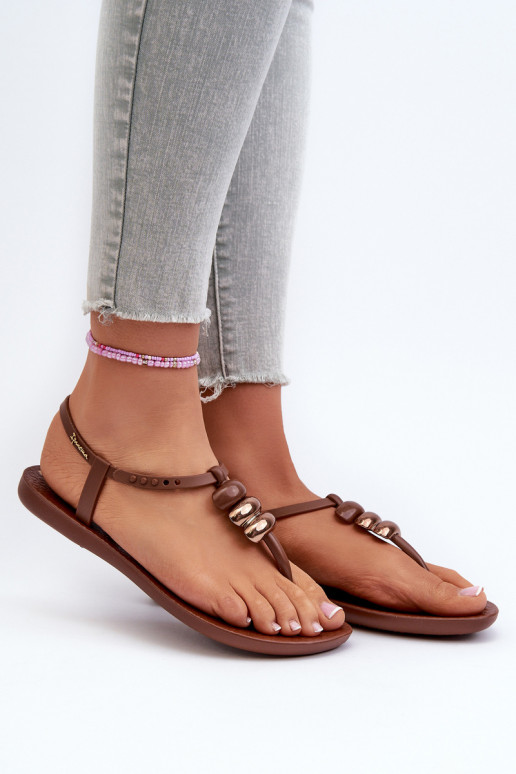 līdzenas zoles basenes modernas iešļūcenes 83507 Ipanema Class Blown Up Sandal Fem brūnas krāsas