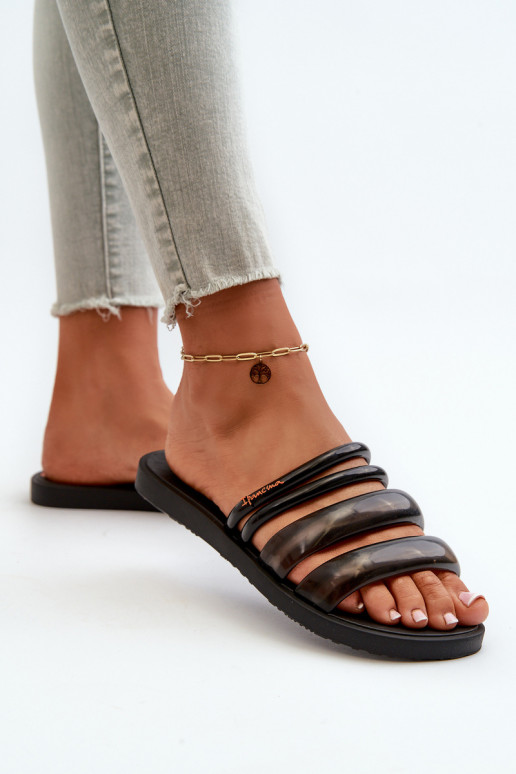 Sieviešu dzīvoklis Gumijas Čības 26727 Ipanema Puffer Tiras Fem melnas krāsas Sieviešu dzīvoklis Gumijas Čības 26727 Ipanema Puffer Tiras Fem melnas krāsas