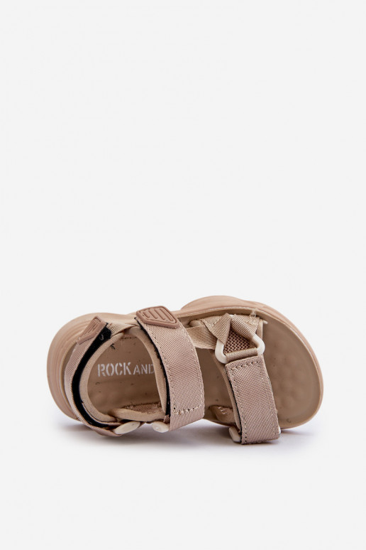 Bērnu sandales ar lipīgām aizdarēmy smilšu krāsas Orretta