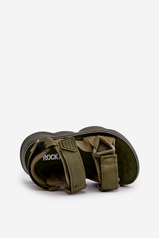 Bērnu sandales ar lipīgām aizdarēmy Zaļas krāsas Orretta