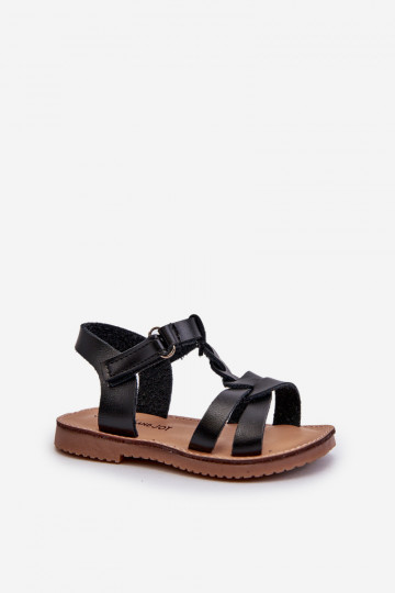 sandales Bērnu apavi ar lipīgām aizdarēm melnas krāsas Sarniema 2
