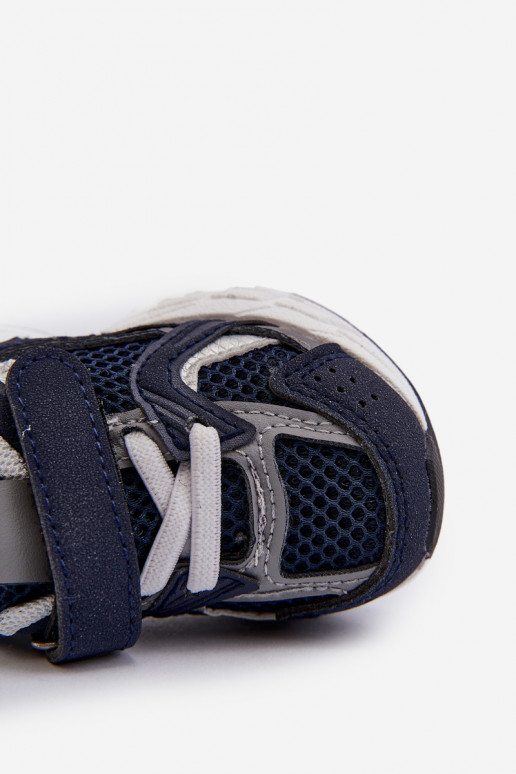 Bērnu sporta apavi Sneakers modeļa apavi ar lipīgām aizdarēm tumši zilas krāsas Rulagia Bērnu sporta apavi Sneakers modeļa apavi ar lipīgām aizdarēm tumši zilas krāsas Rulagia