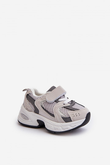 Bērnu sporta apavi Sneakers modeļa apavi ar lipīgām aizdarēm Pelēkas krāsas Rulagia 2