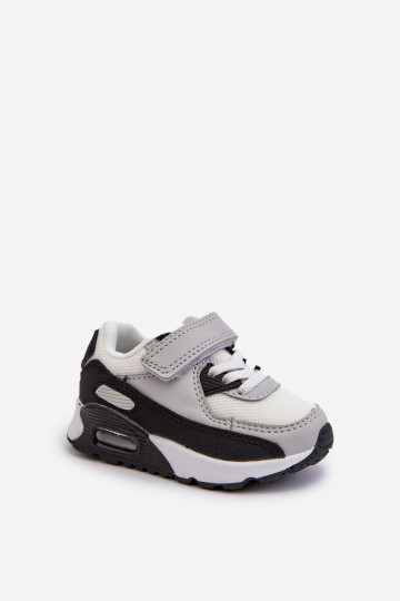 Sneakers modeļa apavi Bērnu apavi ar lipīgām aizdarēm Pelēkas krāsas Krissandra 2
