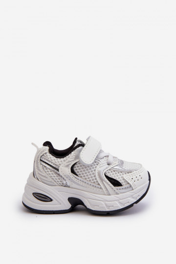 Bērnu sporta apavi Sneakers modeļa apavi ar lipīgām aizdarēm Baltas-melnas krāsas Ephona 2