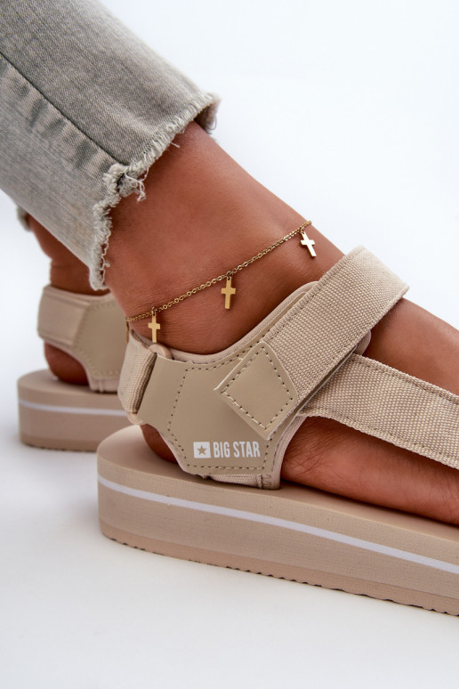 Sieviešu basenes ar platformu Big Star NN274A535 smilšu krāsas