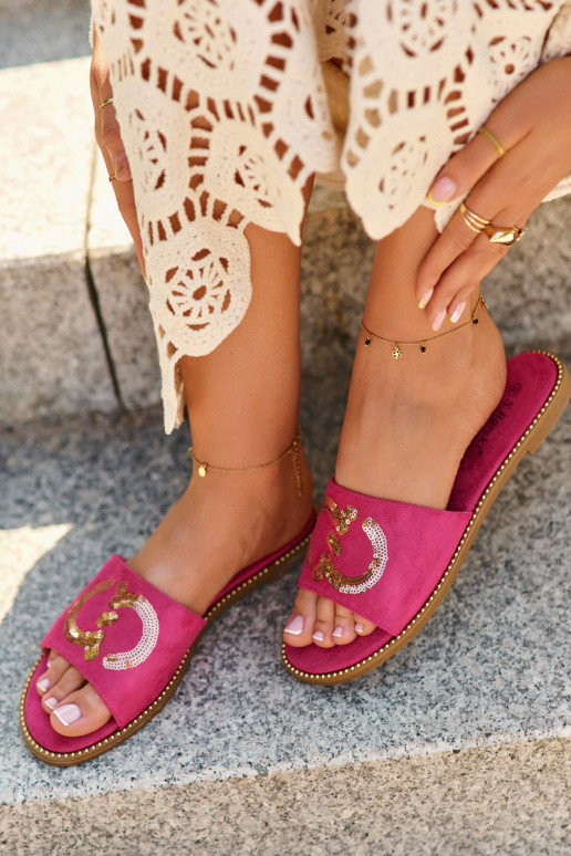 Sieviešu dzīvoklis Čības ar zvīņām S.Barski KV27-052 rozā krāsas Sieviešu dzīvoklis Čības ar zvīņām S.Barski KV27-052 rozā krāsas