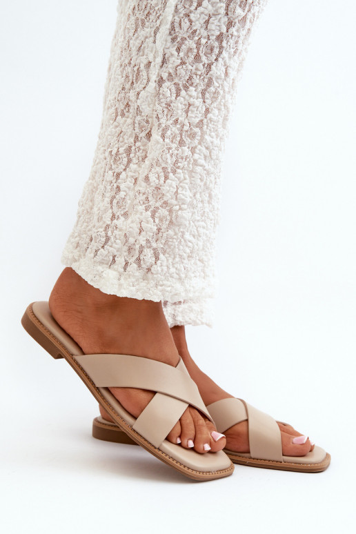 sieviešu čības ar platiem papēžiem no eko ādas S.Barski KV27-002 smilšu krāsas sieviešu čības ar platiem papēžiem no eko ādas S.Barski KV27-002 smilšu krāsas