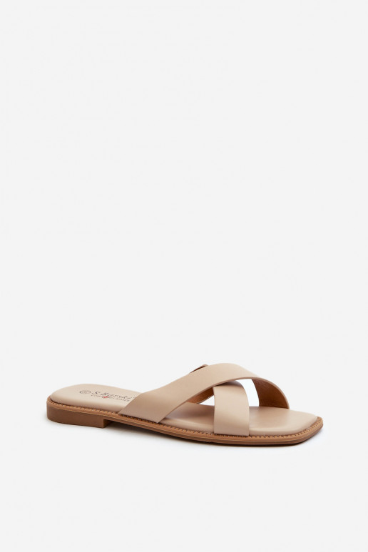 sieviešu čības ar platiem papēžiem no eko ādas S.Barski KV27-002 smilšu krāsas sieviešu čības ar platiem papēžiem no eko ādas S.Barski KV27-002 smilšu krāsas