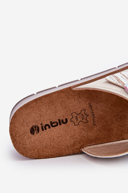 Ērtas sieviešu čības ar sprādzēm Inblu CP000045 smilšu krāsas