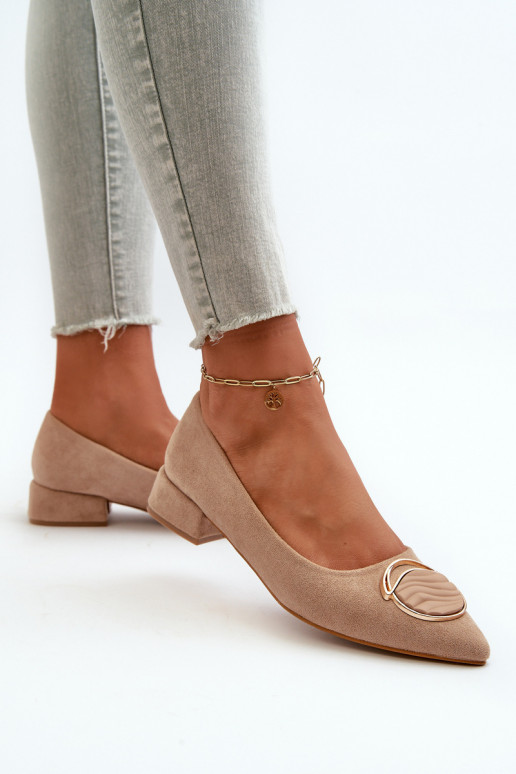 Kurpes zems papēdis Z no eko zamšādasu S.Barski KV27-037 smilšu krāsas Kurpes zems papēdis Z no eko zamšādasu S.Barski KV27-037 smilšu krāsas