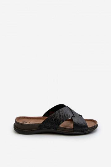 Ērti Vieglas čības no eko ādas Inblu GV00001I melnas krāsas 2