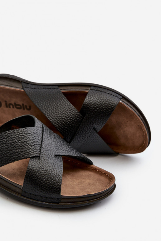 Ērti Vieglas čības no eko ādas Inblu GV00001I melnas krāsas